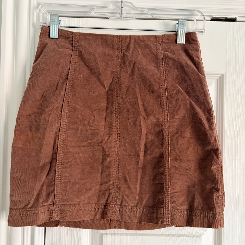 Free People Brown Mini Skirt